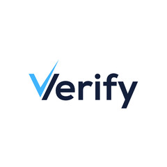 Text Font Typography Verify Logo Design, Logotype Verification  