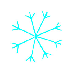 A snowflake drawn by hand. Winter Christmas Decoration