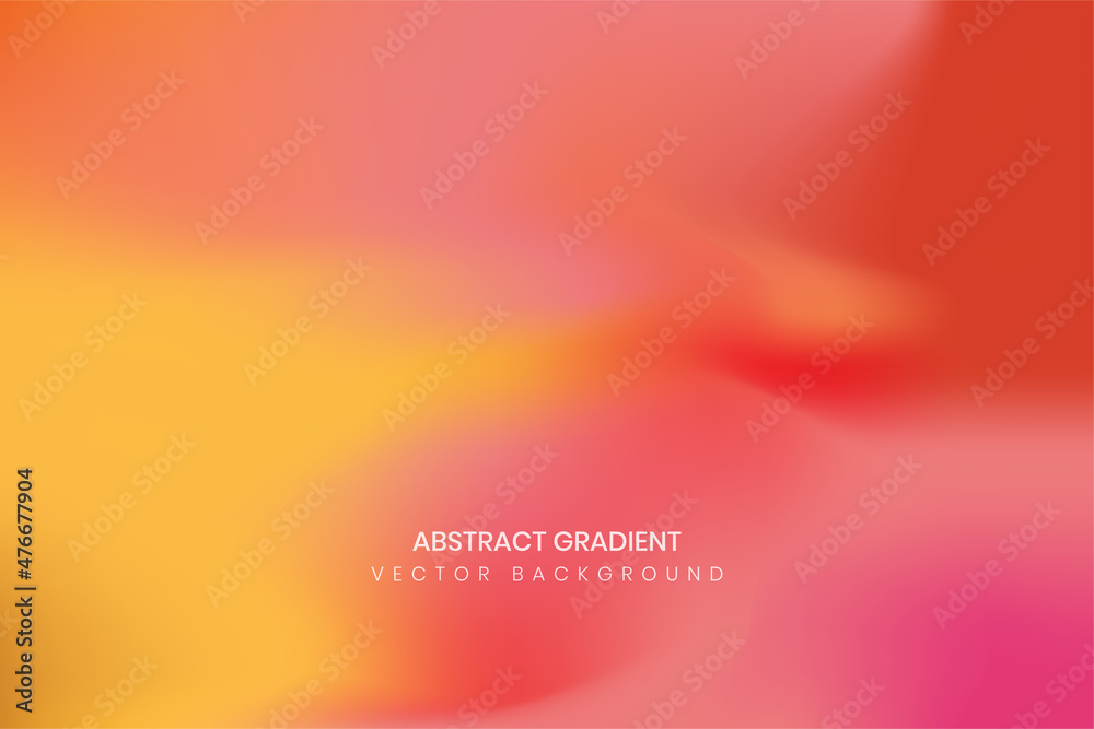 Wall mural abstract blurred gradient color of peach, reddish yellow background. editable vector design.