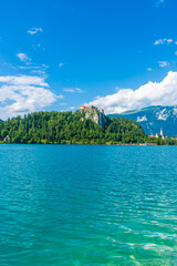 View of the Castle of Lake Bled, Slovenia