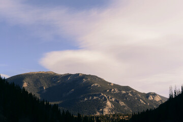 clouds over mountains