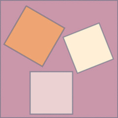 Seamless pattern on a square background - patchwork quilt. Design element.