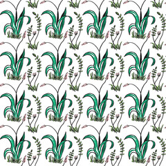 Floral leaves flower seamless pattern background