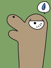 cute cartoon on green background