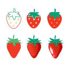 set of strawberries