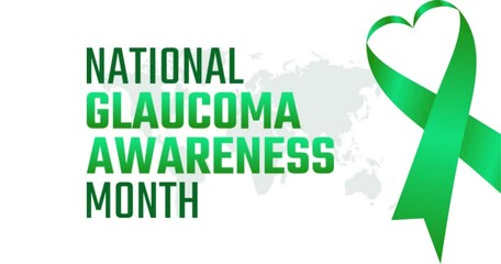 video graphic of national glaucoma awareness month good for national glaucoma awareness month celebration. flat design. flyer design.flat illustration.	