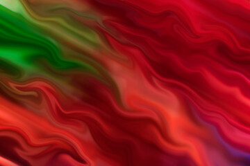 Red green graphic background, motion pattern, abstract wave, gradient for artwork.