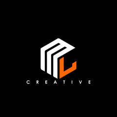 ML Letter Initial Logo Design Template Vector Illustration