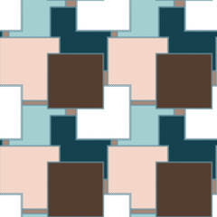 Seamless pattern on a square background - patchwork quilt. Design element.