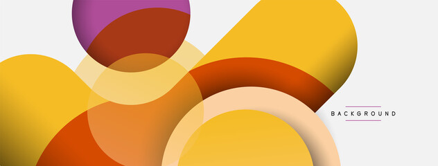 Creative geometric wallpaper. Minimal abstract background. Circles composition vector illustration for wallpaper banner background or landing page