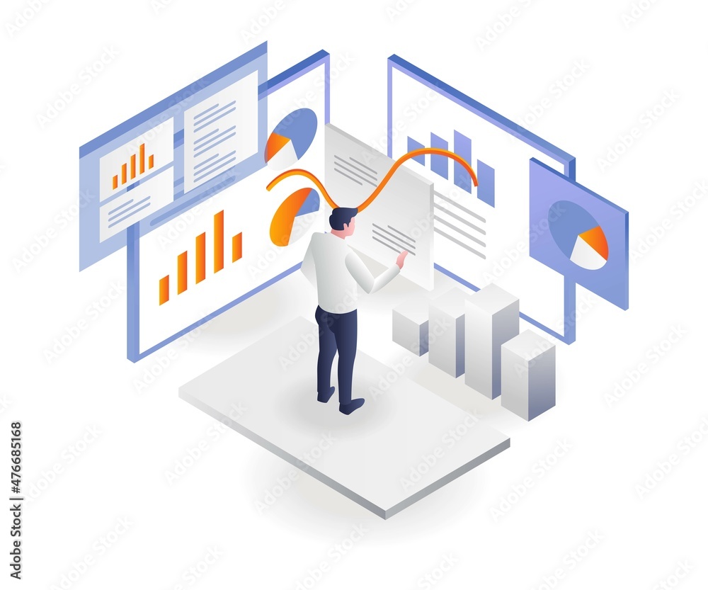 Aufkleber analyze business development data