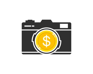 Camera with money coins inside