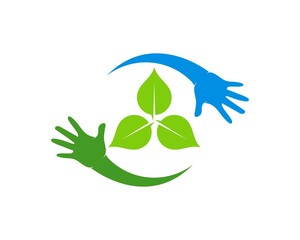 Circular hand care with three leaf inside