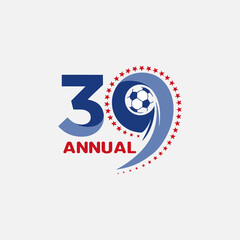 anniversary annual illustration logo design