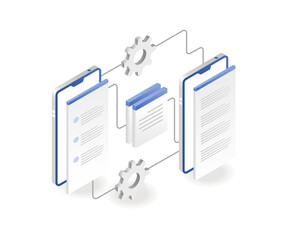 The process of connecting to a computer network of data documents