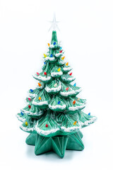 Christmas Tree Decoration on Whit Background