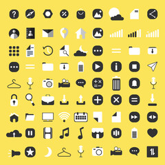 full set of trendy flat Icons isolated on background. Symbols for website and app design, UI.