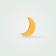 Fototapeta na wymiar crescent moon icon 3d design. suitable for web, app, UI, etc.