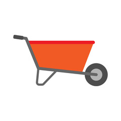 Wheelbarrow icon design template vector isolated illustration