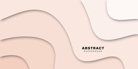 White art abstract background design in paper cut style.