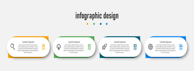 infographic design presentation business infographic template with 4 options