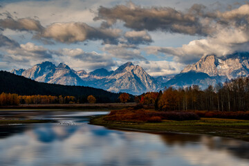 Sunset at Oxbow Bend Grand Tetons