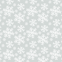 Christmas seamless pattern with snowflakes. Winter illustration for the New Year.