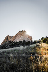 Sun flare in the Garden of the Gods
