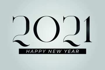 2022 Happy new year simple typography vector design