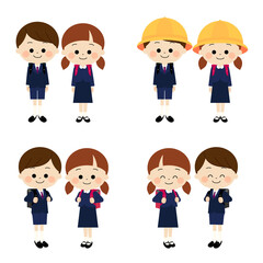 新一年生の子供のペアセット