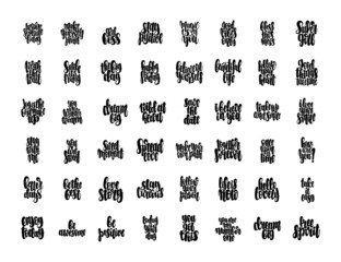 Set with positive phrases