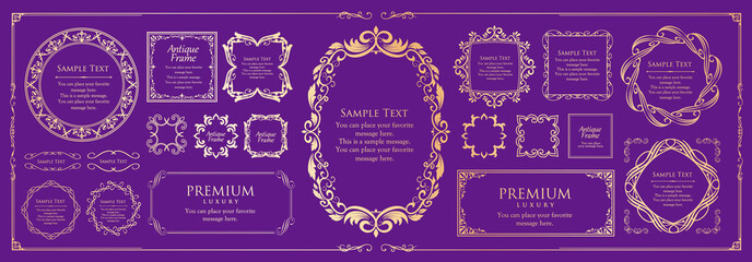 エレガントなフレームデザイン。高級感のあるあしらい。