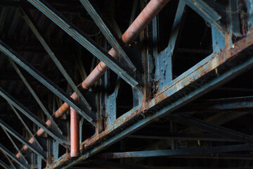 bridge, rusty bridge, rust, metal bridge, old metal bridge