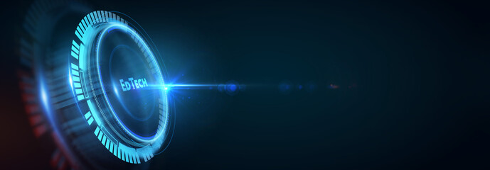 EdTech Education Technology e-learning online learning internet technology concept. 3d illustration