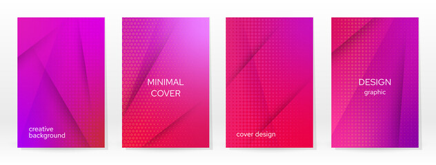 Minimal Poster. Pastel Soft. Rainbow Gradient Set.