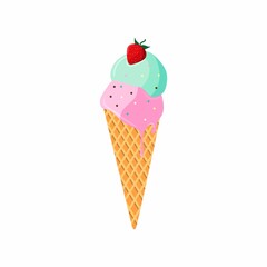 ice cream icon vector on white background