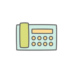 Phone Icon in color icon, isolated on white background 