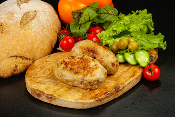 Homemade roasted cutlet minced meat