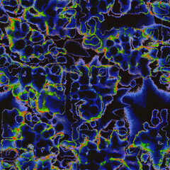 Watercolor hand painted seamless pattern. Mixed