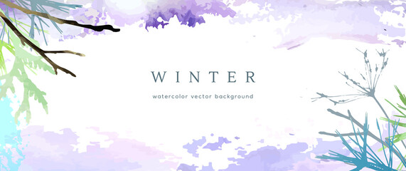Obraz na płótnie Canvas watercolor season vector winter holiday year art