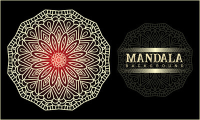 Art Simple Mandala Shape Vector Illustration