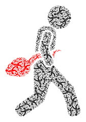 Vector guy steal sperm icon composition. Guy steal sperm composition is made of randomized recursive guy steal sperm pictograms. Fractal composition of guy steal sperm icon.