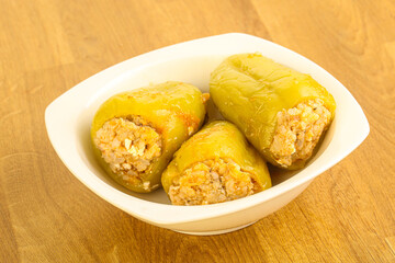 Bell Bulgarian pepper stuffed meat