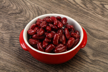 Canned red Kidney in the bowl