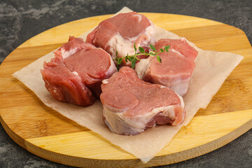 Raw pork tenderloin for cooking