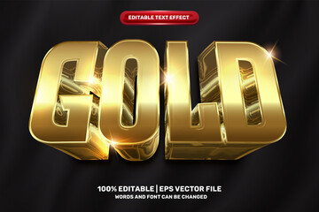 super gold luxury 3D Editable text Effect Style - obrazy, fototapety, plakaty