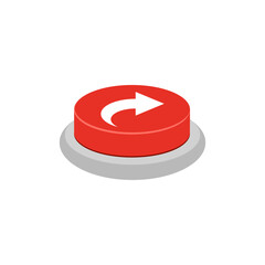  red share button. isolated on a white background. vector illustration