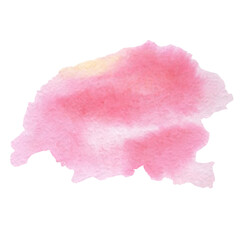 Pink aquarian spot carved on a white background. An abstract aquaryal spot of indeterminate shape.