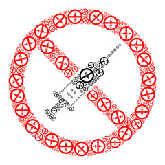 Vector stop vaccine icon composition. Stop vaccine composition is done with randomized recursive stop vaccine pictograms. Recursive composition for stop vaccine icon.