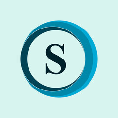 Vector abstract circle rotating logo design element with letter z.